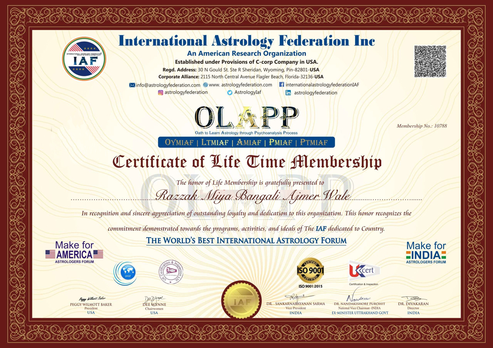World Famous Astrologer Maulana Razzak Miya Bangali +91-9216832115